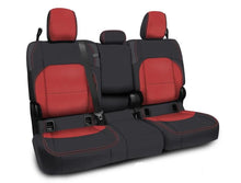 Load image into Gallery viewer, PRP 2020+ Jeep Gladiator JT Rear Bench Cover with Leather Interior - Black/Red - Main Product View