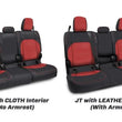 Load image into Gallery viewer, PRP 2020+ Jeep Gladiator JT Rear Bench Cover with Leather Interior - Black/Red - Side View