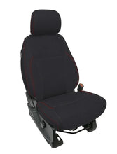 Load image into Gallery viewer, PRP 2021+ Ford 150/ 2023+ SuperDuty Front Seat Covers (Pair) - Black w/ Red Stich - Main Product View