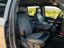 Load image into Gallery viewer, PRP 2021+ Ford 150/ 2023+ SuperDuty Front Seat Covers (Pair) - Black w/ Red Stich - Additional View 9