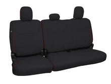 Load image into Gallery viewer, PRP 2021+ Ford 150/ 2023+ SuperDuty Rear Seat Covers (Pair) - Black w/ Red Stitch - Main Product View