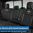 Load image into Gallery viewer, PRP 2021+ Ford 150/ 2023+ SuperDuty Rear Seat Covers (Pair) - Black w/ Red Stitch - Side View