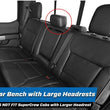 Load image into Gallery viewer, PRP 2021+ Ford 150/ 2023+ SuperDuty Rear Seat Covers (Pair) - Black w/ Red Stitch - Additional View 8