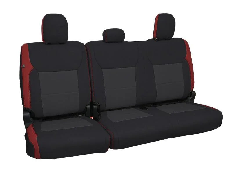 PRP 2021+ Ford 150/ 2023+ SuperDuty Rear Seat Covers (Pair) - Red - Main Product View