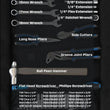 Load image into Gallery viewer, PRP 35pc Can-Am Roll Up Tool bag Tool kit - Black - Side View