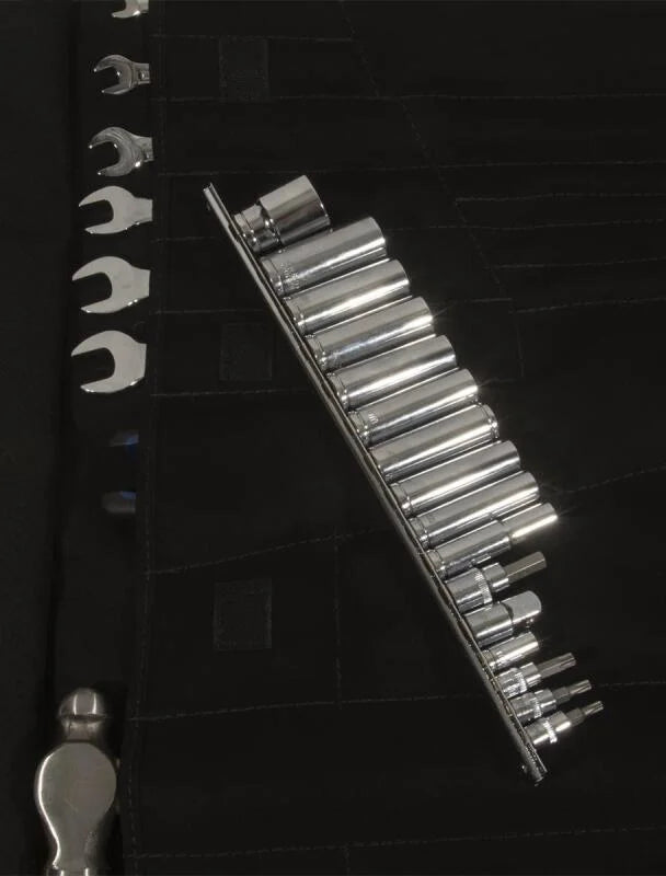 PRP 35pc Can-Am Roll Up Tool bag Tool kit - Black - Installation View