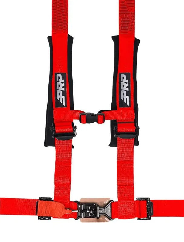 PRP 4.2 Harness with Latch / Link Lap Belt- Red - Main Product View