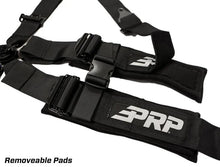 Load image into Gallery viewer, PRP 5.2 Cam-Lock Harness w/ Ratchet Lap Belt - Black - Back View