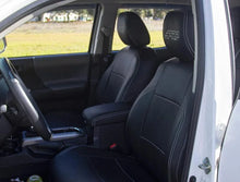 Load image into Gallery viewer, PRP 6-23 Toyota Tacoma Front Seat Covers (Pair) - Black/Navy Blue - Side View