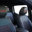 Load image into Gallery viewer, PRP 6-23 Toyota Tacoma Front Seat Covers (Pair) - Black/Navy Blue - Detail View