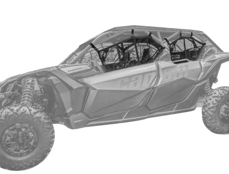 PRP Can-Am Maverick X3 Max Mest Window Net Set (4 seat) - Installation View