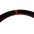 Load image into Gallery viewer, PRP Comp-R D-Shape Suede Steering Wheel - Red - Back View