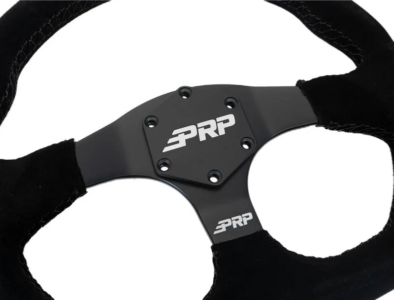 PRP Comp-R Suede Steering Wheel Black - Side View
