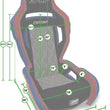 Load image into Gallery viewer, PRP Contour Suspension Seat - Black - Side View