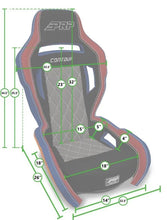 Load image into Gallery viewer, PRP Contour Suspension Seat - Black &amp; Red - Side View