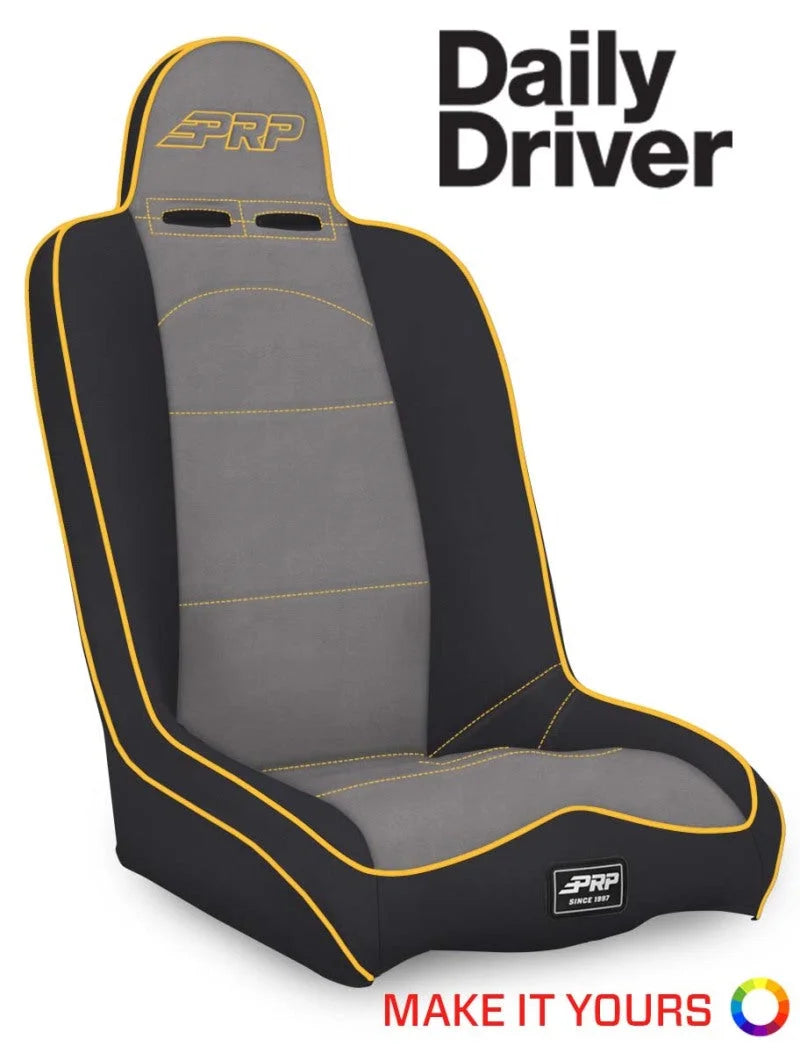 PRP Daily Driver High Back Suspension Seat - Side View