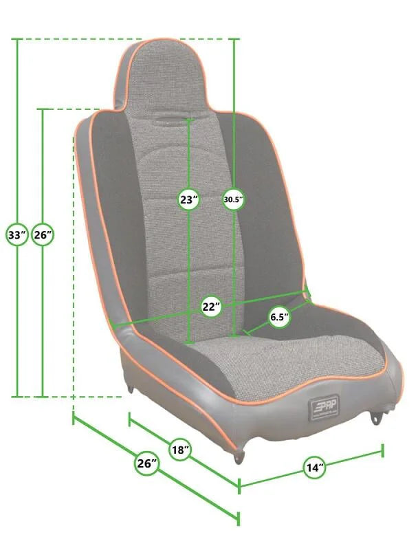 PRP Daily Driver High Back Suspension Seat - Installation View