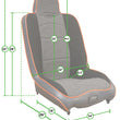Load image into Gallery viewer, PRP Daily Driver High Back Suspension Seat (Two Neck Slots) - Black/Red - Side View