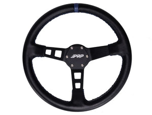 PRP Deep Dish Leather Steering Wheel- Blue - Main Product View