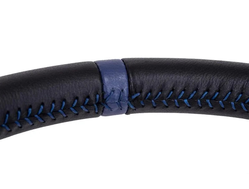 PRP Deep Dish Leather Steering Wheel- Blue - Detail View