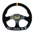 Load image into Gallery viewer, PRP Dont Tread on Me Comp-R Suede Steering Wheel (D-Shaped) - Side View