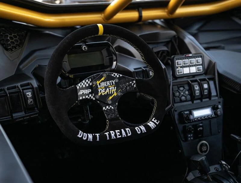 PRP Dont Tread on Me Comp-R Suede Steering Wheel (D-Shaped) - Installation View