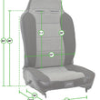 Load image into Gallery viewer, PRP Enduro High Back Reclining Suspension Seat (Driver Side) - Black/Red - Side View