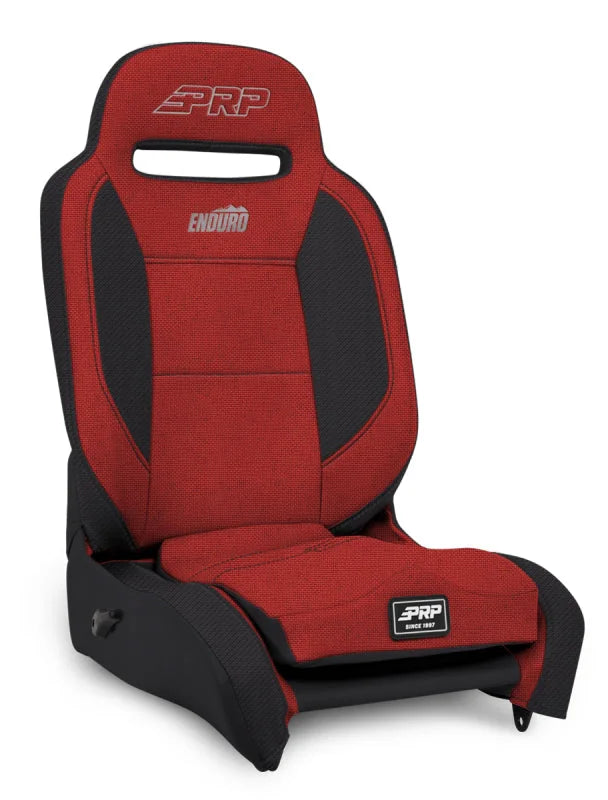 PRP Enduro High Back Reclining Suspension Seat (Passenger Side) - Black/Red - Main Product View