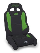 Load image into Gallery viewer, PRP EnduroCrawl Reclining Suspension Seat - Black/Green Vinyl - Passenger - Main Product View