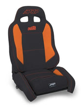 Load image into Gallery viewer, PRP EnduroCrawl Reclining Suspension Seat - Black/Orange Vinyl - Passenger - Main Product View