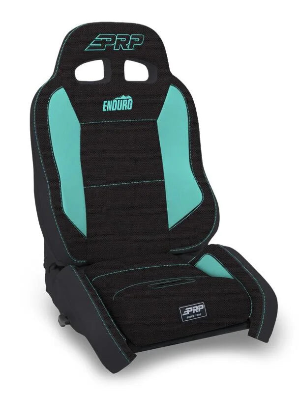 PRP EnduroCrawl Reclining Suspension Seat - Black/Teal Tweed - Passenger - Main Product View