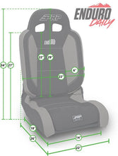 Load image into Gallery viewer, PRP EnduroDaily Reclining Suspension Seat - Black Suede - Passenger - Back View