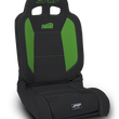 Load image into Gallery viewer, PRP EnduroDaily Reclining Suspension Seat - Black/Green Vinyl - Passenger - Main Product View