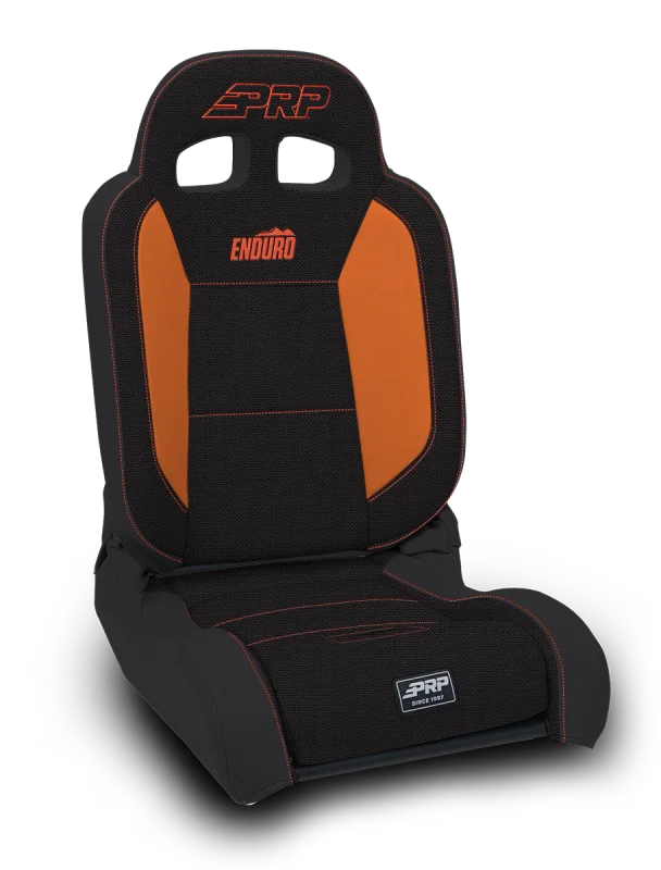 PRP EnduroDaily Reclining Suspension Seat - Black/Orange Tweed - Passenger - Main Product View