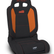 Load image into Gallery viewer, PRP EnduroDaily Reclining Suspension Seat - Black/Orange Vinyl - Driver