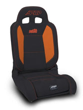 Load image into Gallery viewer, PRP EnduroDaily Reclining Suspension Seat - Black/Orange Vinyl - Passenger - Main Product View