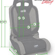 Load image into Gallery viewer, PRP EnduroDaily Reclining Suspension Seat - Black/Purple Vinyl - Passenger - Back View