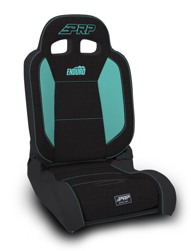PRP EnduroDaily Reclining Suspension Seat - Black/Teal Tweed - Passenger - Main Product View