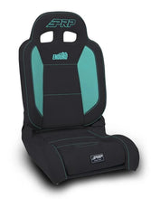 Load image into Gallery viewer, PRP EnduroDaily Reclining Suspension Seat - Black/Teal Vinyl - Passenger - Main Product View