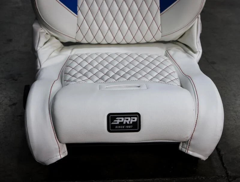 PRP EnduroDaily Reclining Suspension Seat - Black/Teal Vinyl - Passenger - Side View