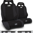 Load image into Gallery viewer, PRP EnduroTrek Reclining Suspension Seats Kit for Jeep Wrangler JK/JKU (Pair) - Black - Main Product View