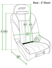 Load image into Gallery viewer, PRP GT/S.E. Rear Suspension Seat- Black/Grey - Side View
