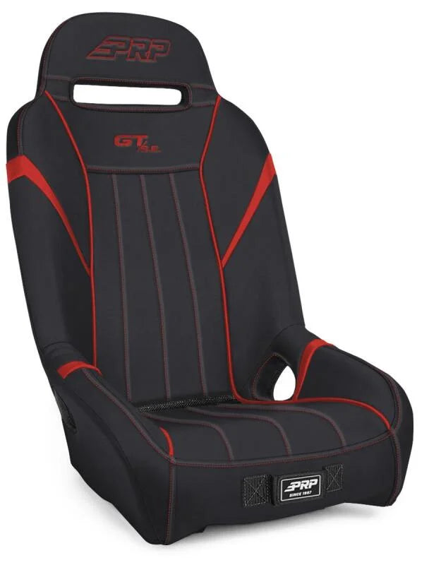 PRP GT/S.E. Rear Suspension Seat- Black/Red - Main Product View