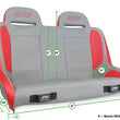 Load image into Gallery viewer, PRP Jeep CJ-7/Wrangler YJ Elite Series Rear Bench- Red - Side View