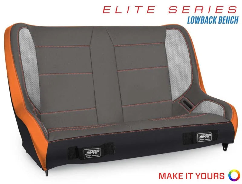 PRP Jeep CJ-7/Wrangler YJ Elite Series Suspension Bench Seat - Side View