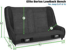 Load image into Gallery viewer, PRP Jeep CJ-7/Wrangler YJ Elite Series Suspension Bench Seat - Back View