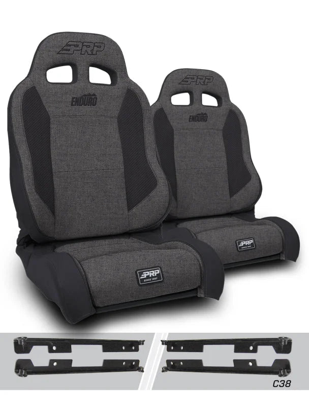 PRP Jeep Wrangler Enduro Elite Reclining Seat - Grey - Main Product View