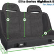 Load image into Gallery viewer, PRP Jeep Wrangler JKU/JLU  Elite Series Suspension Bench Seat - Side View