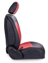 Load image into Gallery viewer, PRP Jeep Wrangler JL Front Seat Covers - 2 door- with Pocket Back (Pair) - Black/Orange - Side View