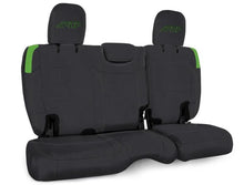 Load image into Gallery viewer, PRP Jeep Wrangler JL Rear Bench Covers - 2 door - Black/Green - Main Product View